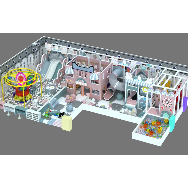 87 flat children's indoor rope crossing equipment kiosk modeling trampoline