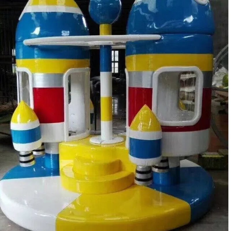 30 Flat indoor electric spinning rocket Indoor rotary soft installation