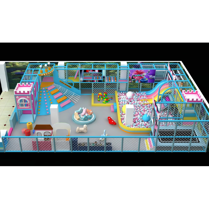 100 Flat Indoor colorful light slide Fan climbing ladder