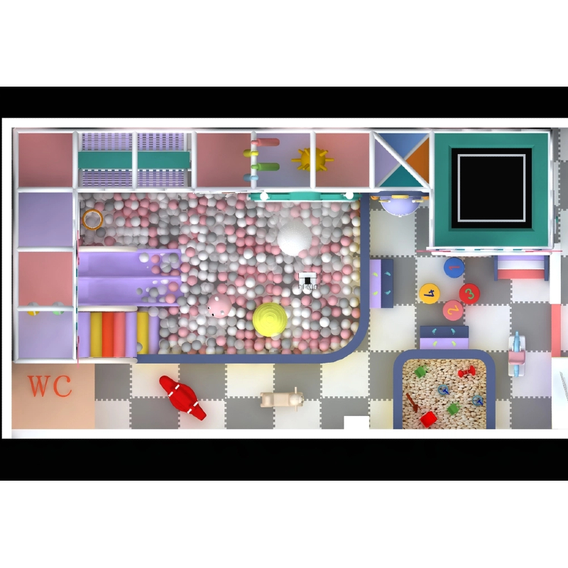 101 flat double slide ocean ball pool facilities