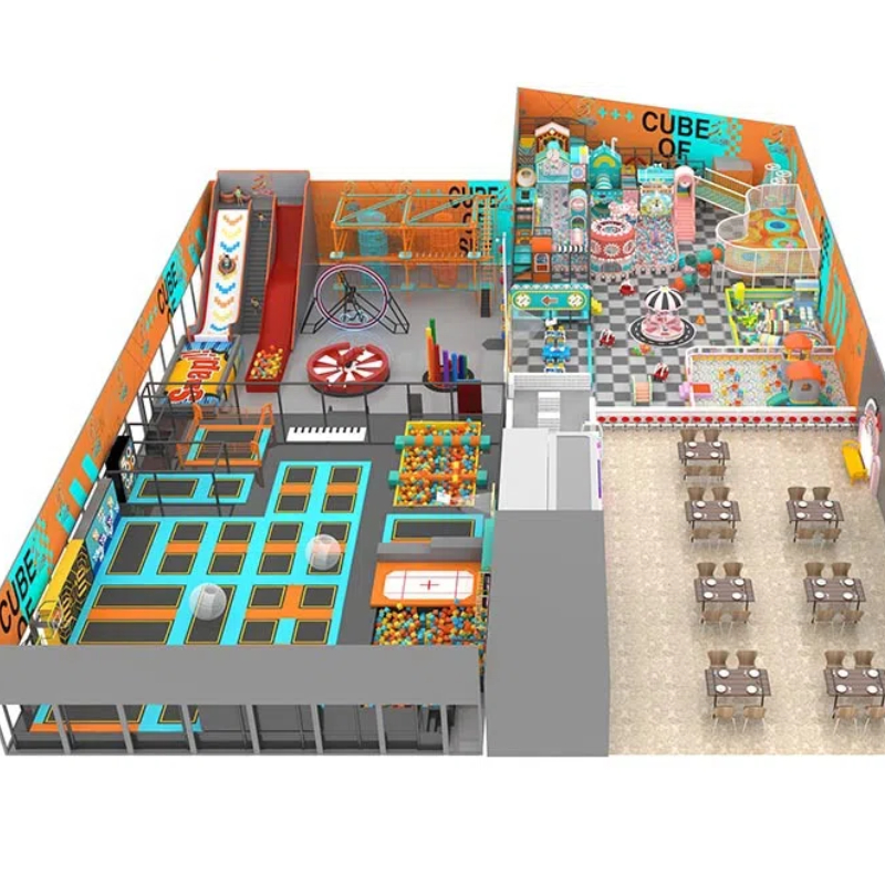 355 Flat children's color woven net tower Green children's woven net cage