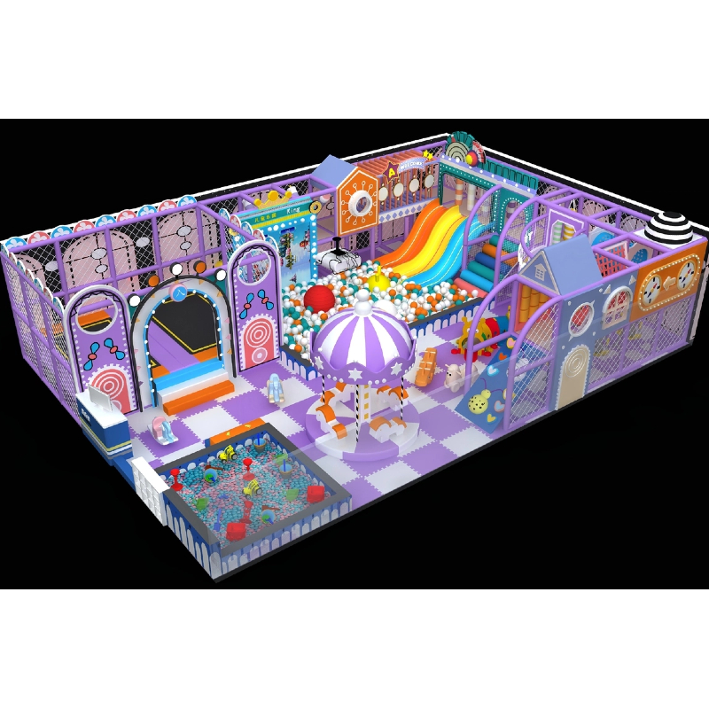 90 flat indoor children's trampoline colorful light slide
