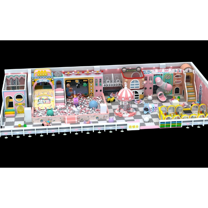 137 flat children's crown modeling projection facilities spiral pipe slide modeling tower combination