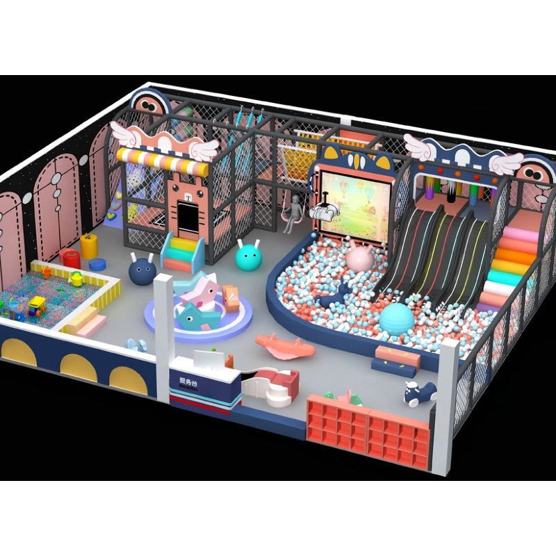 340 Flat Indoor Tied wooden bridge crossing paradise Small wings light slide