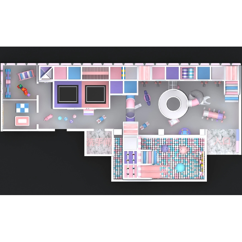 167 flat children's indoor pink caterpillar drill ground hand-painted tables and chairs