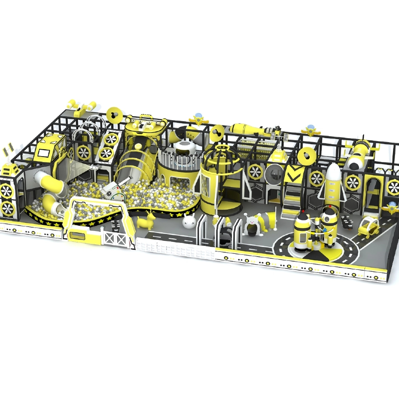 500 Flat Interplanetary space theme customized park indoor electric rotating rocket.