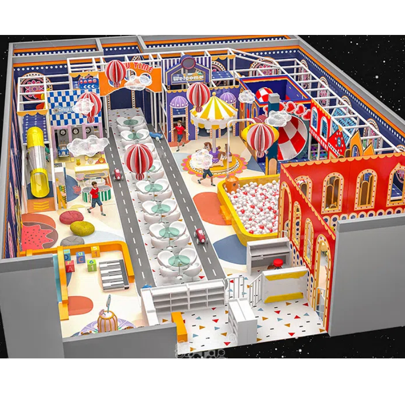 225 Flat children's yellow lion head swing Peony transparent play tower