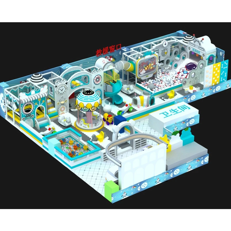 130 flat children's electric carousel astronaut pattern slide