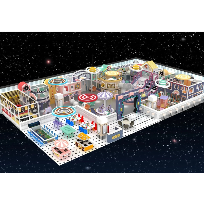 335 Flat children's wo-story cake modeling game house Yellow TV modeling projection