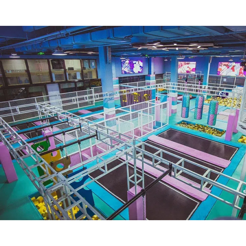 300 Flat basketball hoop trampoline combination obstacle avoidance sponge pool