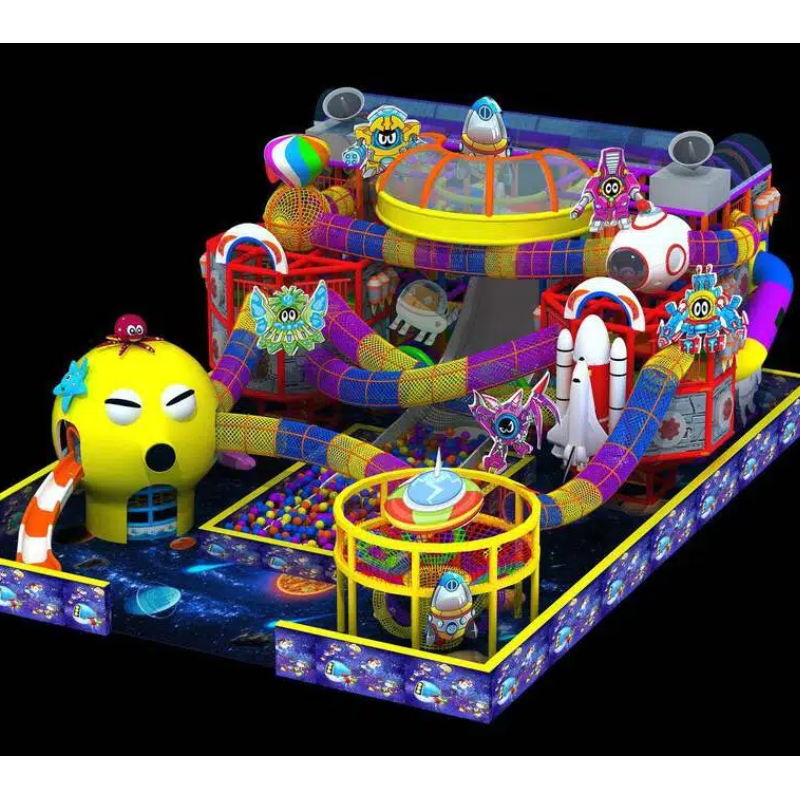 180 Flat children's inclined basketball hoop trampoline high-rise star slide