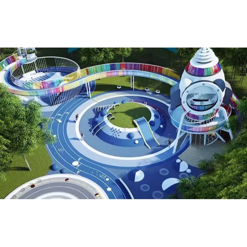 320 Flat children's Blue and white rocket Spider Tower Color shield channel