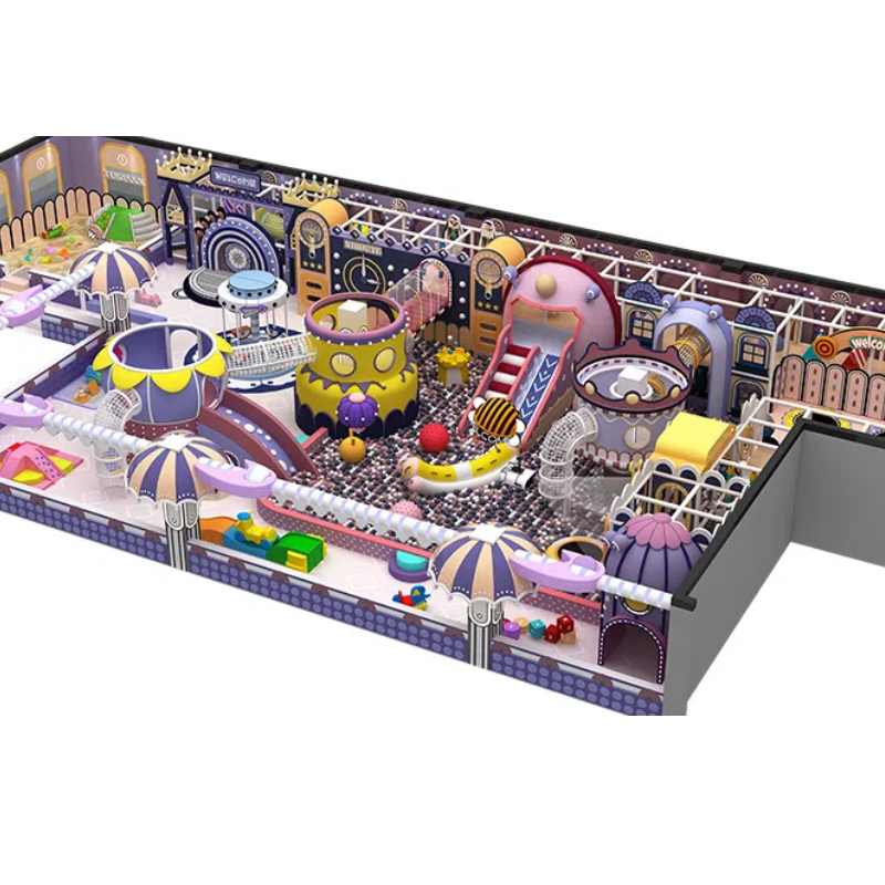 285 Flat children's yellow cake shaped tower clown shaped play house