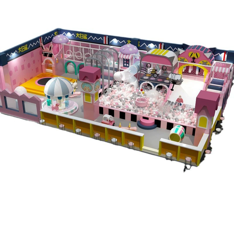 195 Flat Plastic combination slide sandpit area Pink cat pattern maze