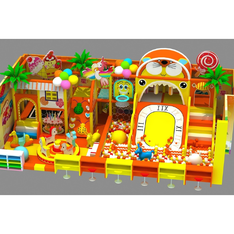 50 Flat cartoon cake shaped trampoline Shark shaped play house