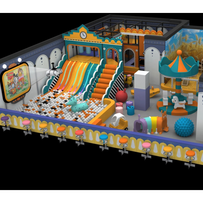 100 flat wave light slide carousel structure