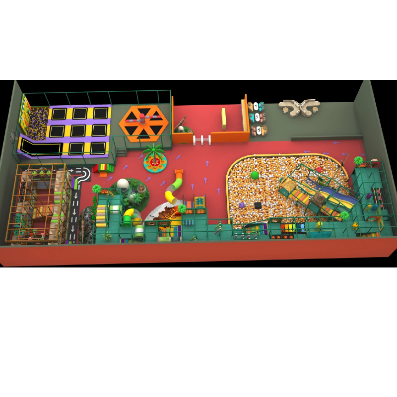 900 flat indoor slope wall parkour Children's indoor trampoline park