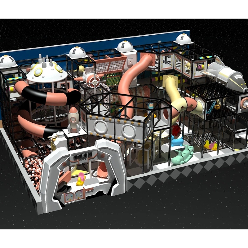 510 flat indoor ocean ball pool park wholesale A multi-layer spinning slide park