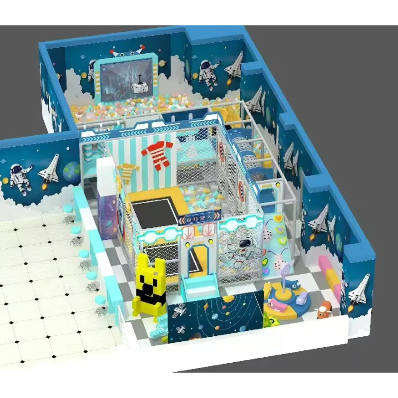 235 Flat monster shape projection inflatable touch ball trampoline