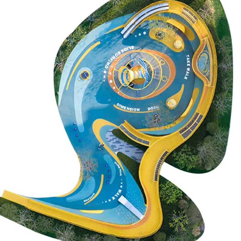 235 Flat children's rope slope shaped climbing slope Black woven net climbing frame