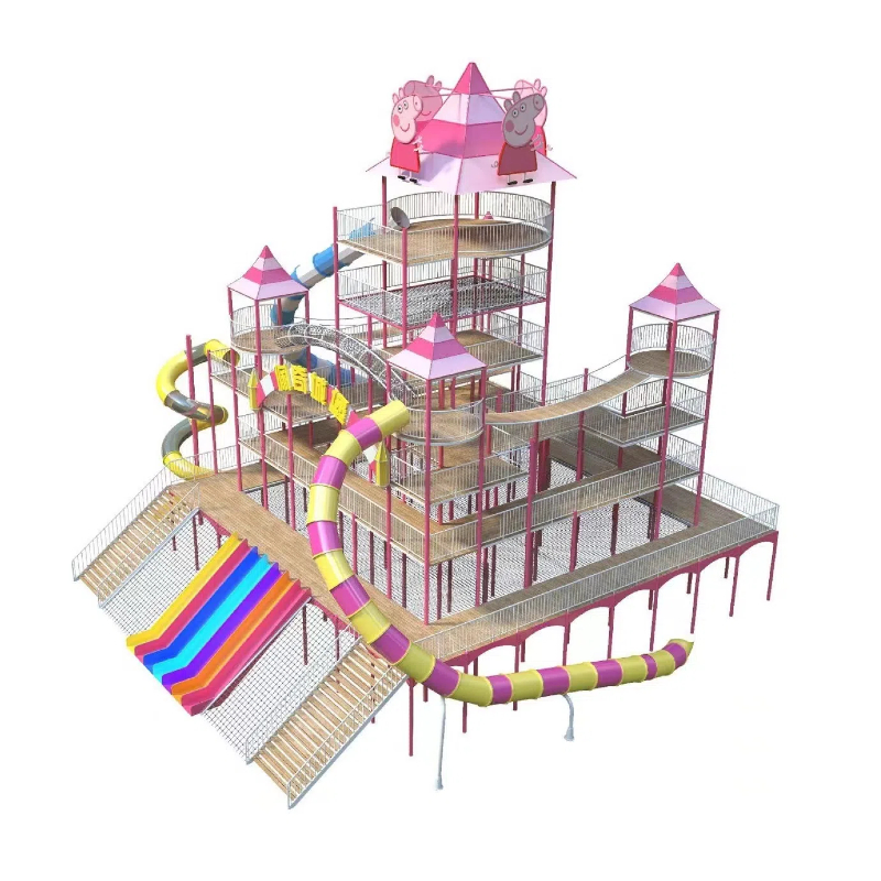 350 Flat children's handmade climbing net colorful children's slide