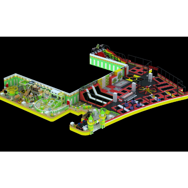 480 Flat Large indoor children's parkour Basketball hoop Trampoline