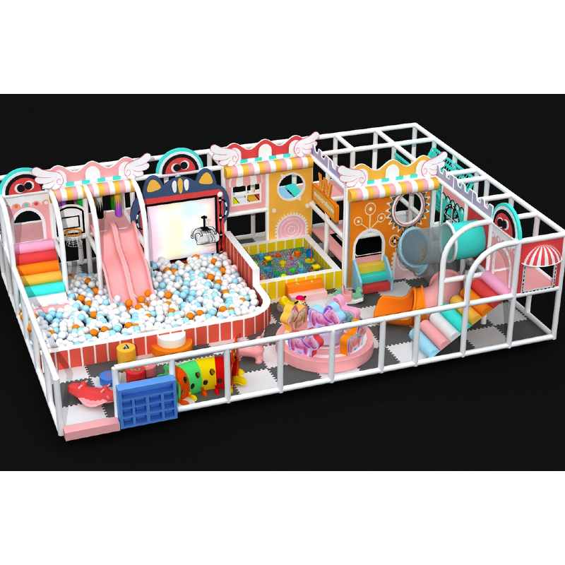 209 flat children's indoor fantasy ocean ball pool palace shape trampoline