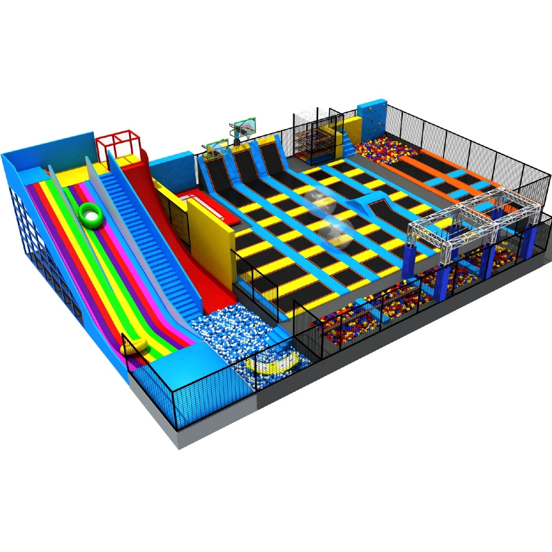 290 Flat Kids Indoor Rope Adventure sponge ball pool Red Vertical slide Ocean Ball Pool