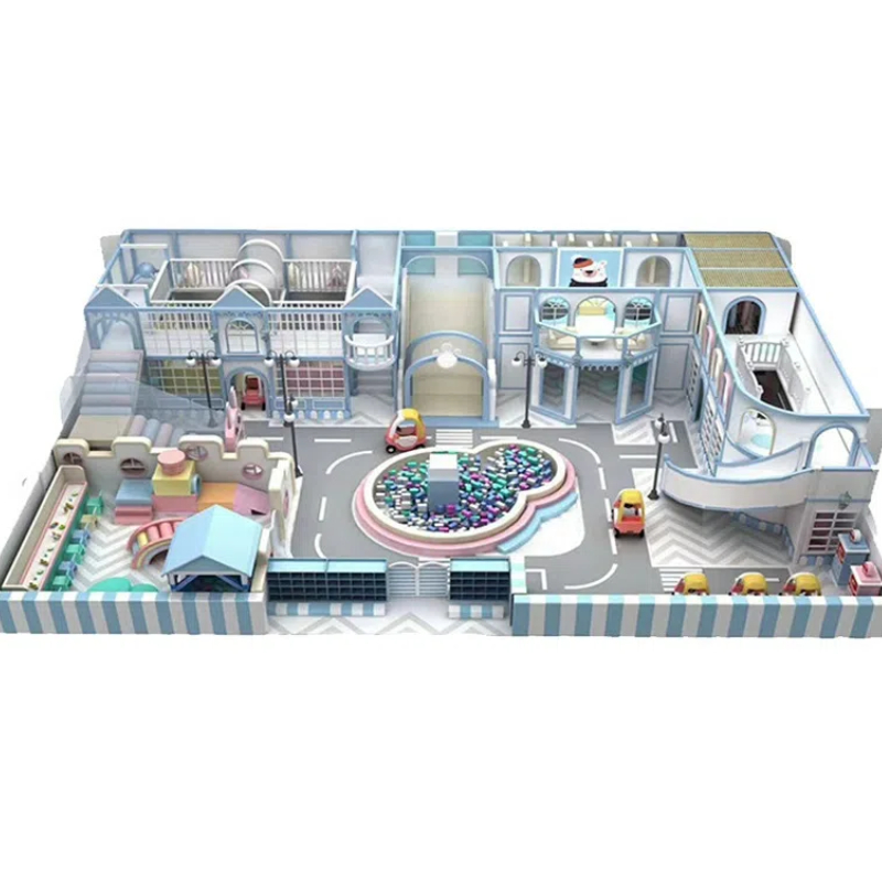 200 Flat palace modeling game house blue castle theme maze