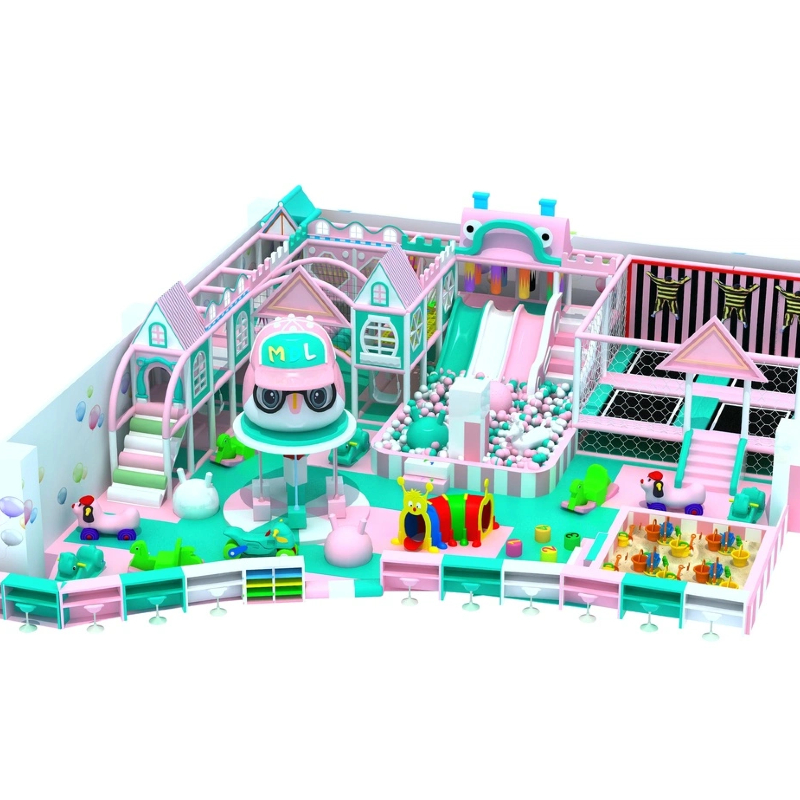 310 Flat two-floor indoor castle maze equipment Electric rotating bird swing