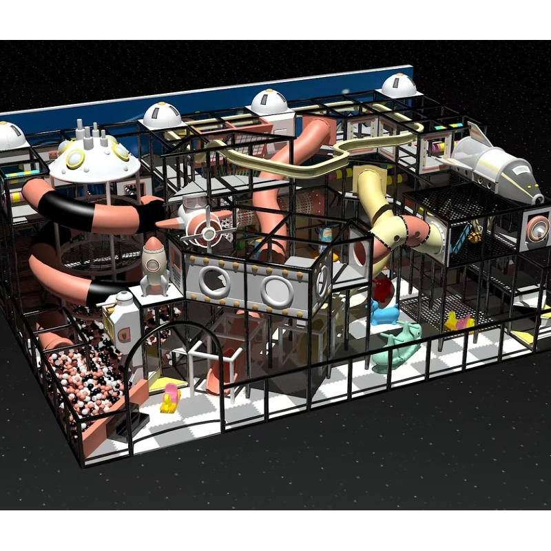 500 square high-rise indoor large slide park Multi-layer indoor maze park