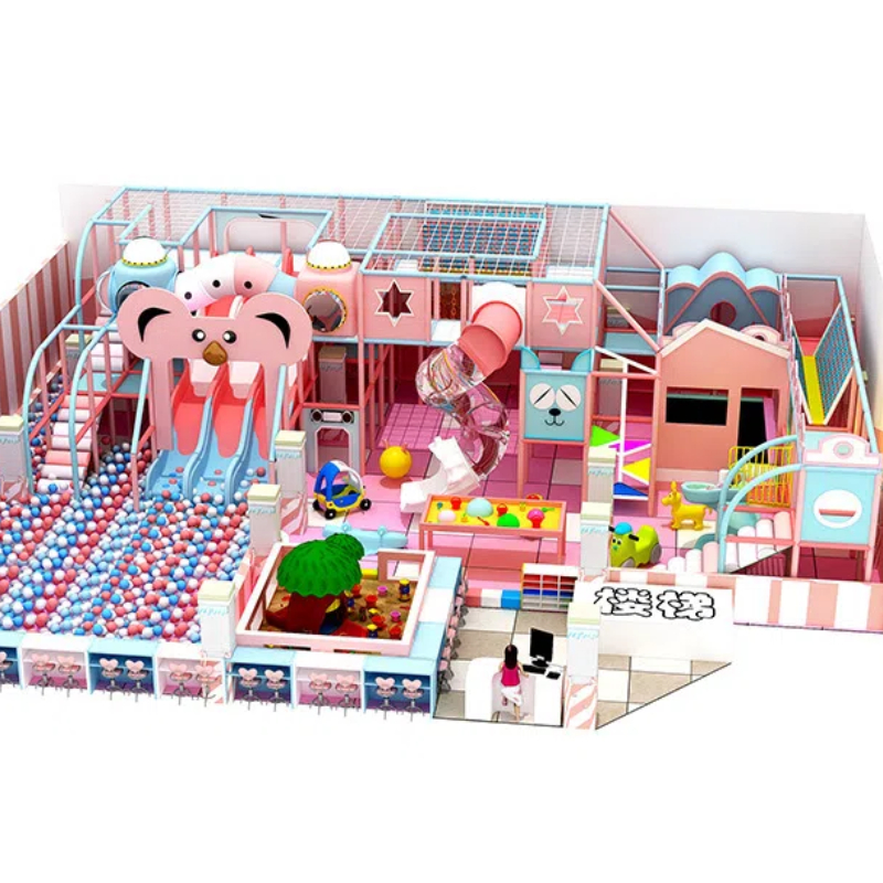 215 Flat pink mouse shaped maze colorful children's sandbox