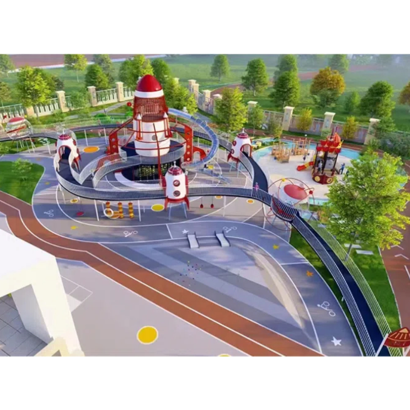 275 Flat children's planet shape spider tower Rocket shape game tower