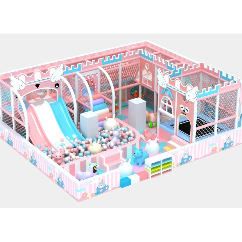 50 Flat Indoor Page shape trampoline indoor color ocean ball pool climbing ladder