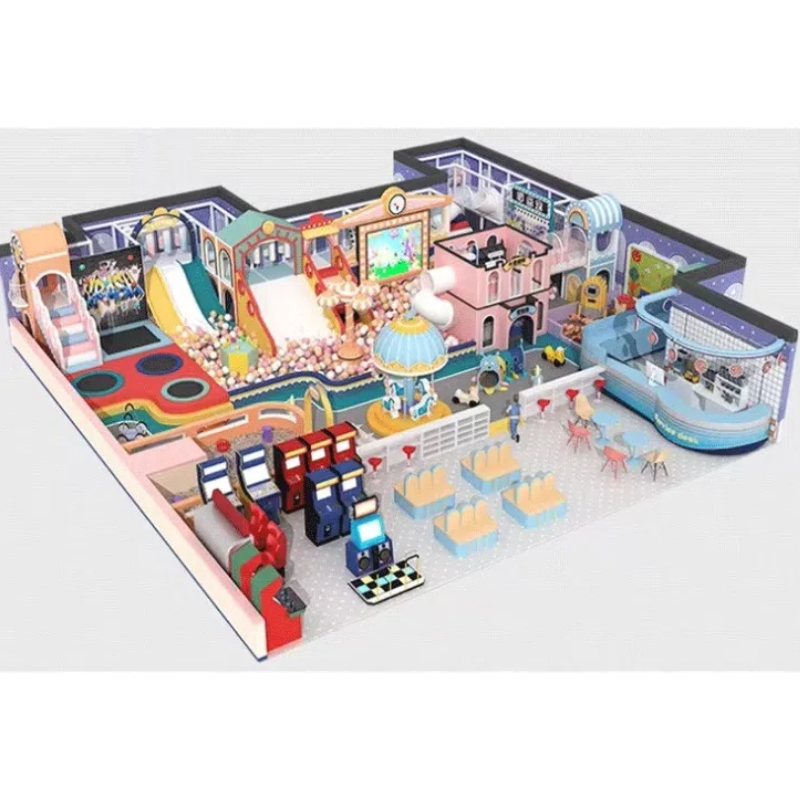 200 Flat castle modeling play house clock modeling projection game