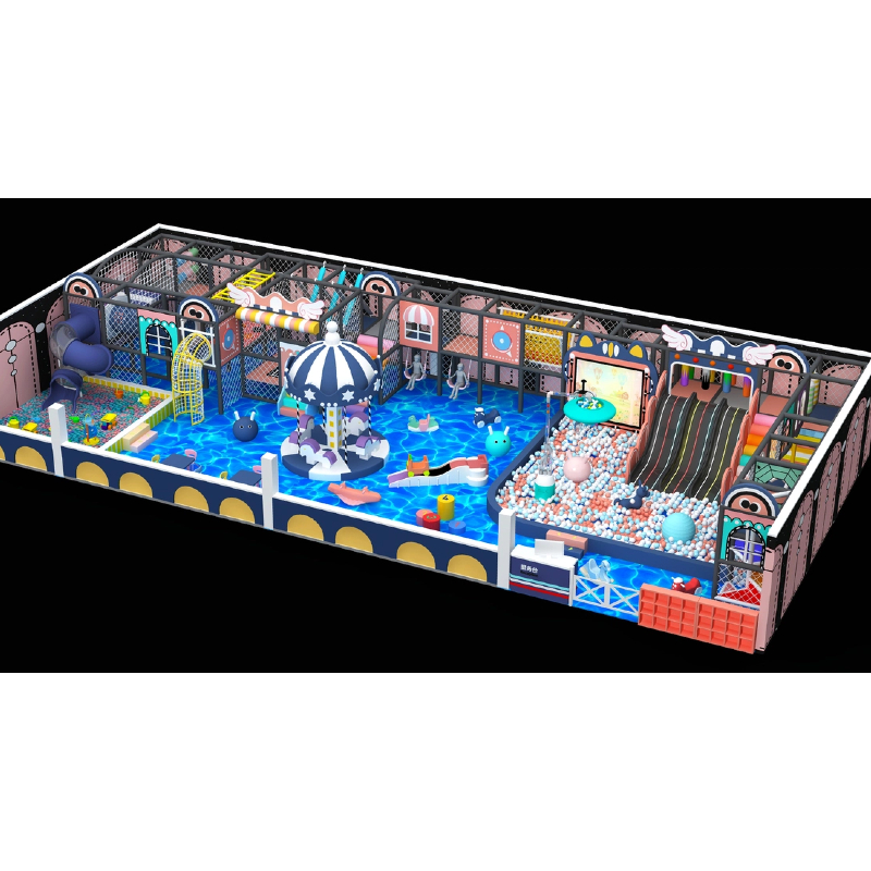 350 Flat Indoor Professional children's indoor trampoline wholesale Rainbow climbing ladder