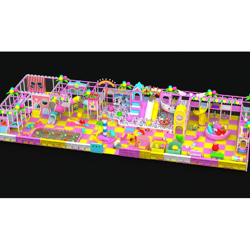 187 flat children's indoor climbing network walkway Macaron color modeling tower