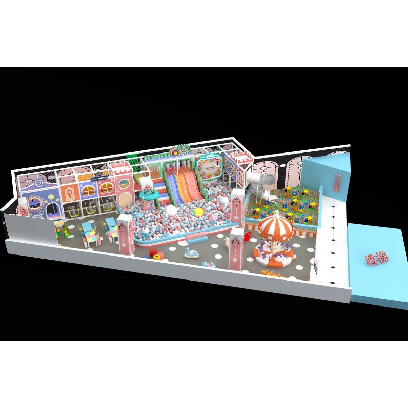 430 Flat multi-layer indoor light slide Macaron color two-layer maze