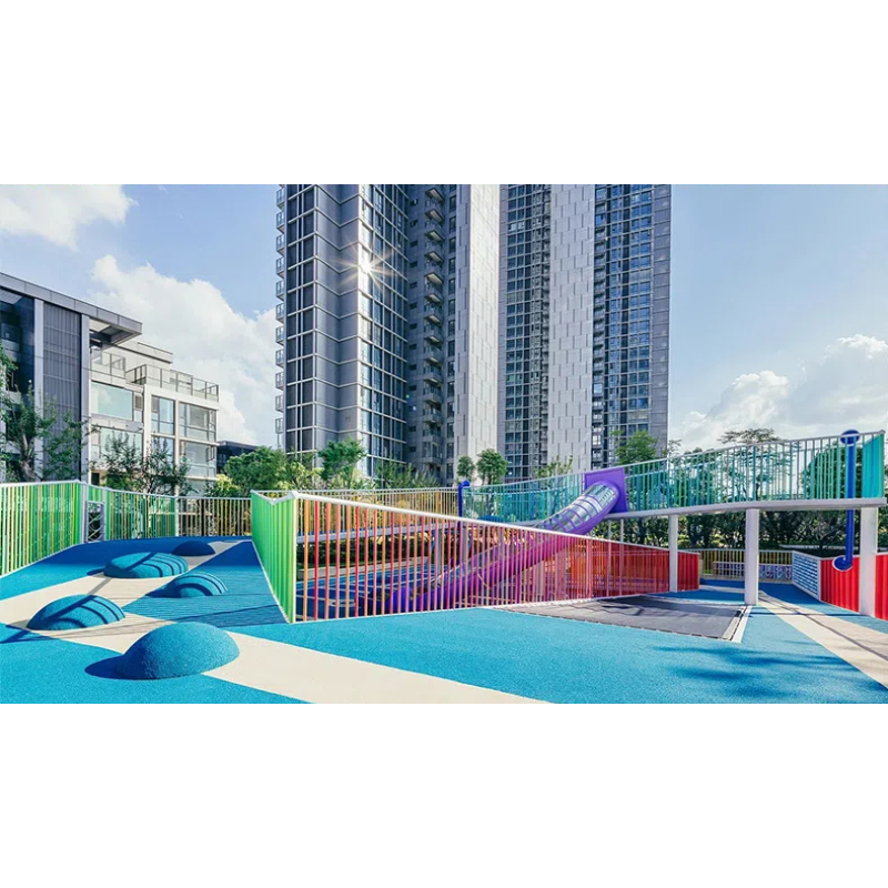 165 Flat blue disc crossing facilities Purple translucent stainless steel slide