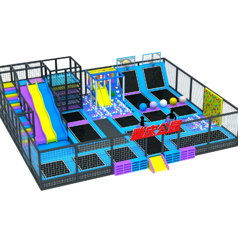 270 flat Slide trampoline Park Climbing wall for kids