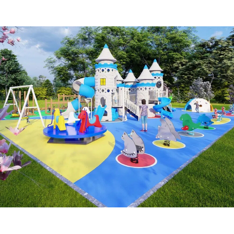 260 Flat Indoor steel pipe outdoor swing Cartoon animal rocker