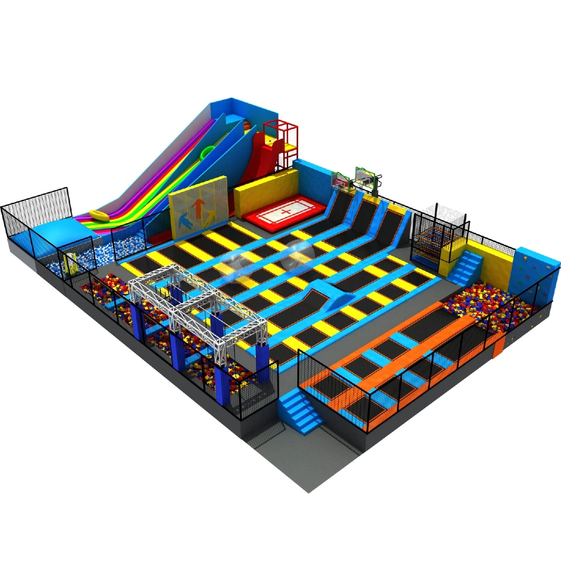 295 Flat indoor Kids Smut trampoline Rainbow Leap Scream Slide