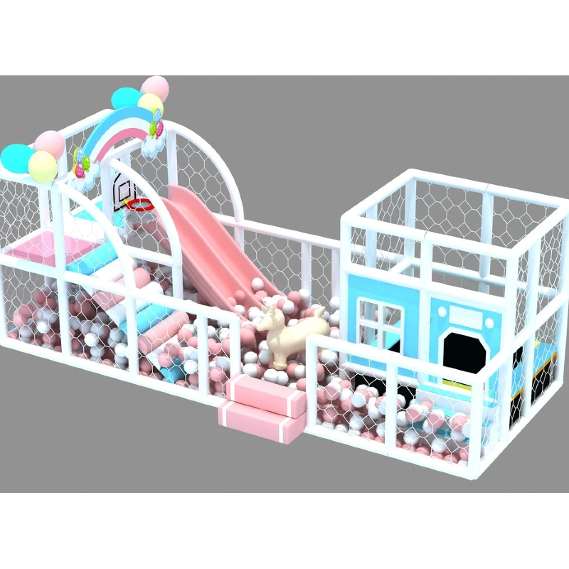 20 Flat purple insect soft climbing ladder basketball hoop maze structure