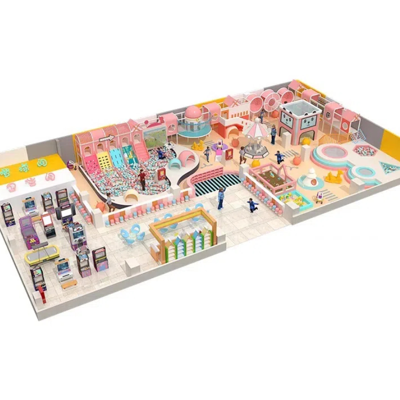 200 Flat basketball hoop trampoline game indoor pink wall smudging trampoline