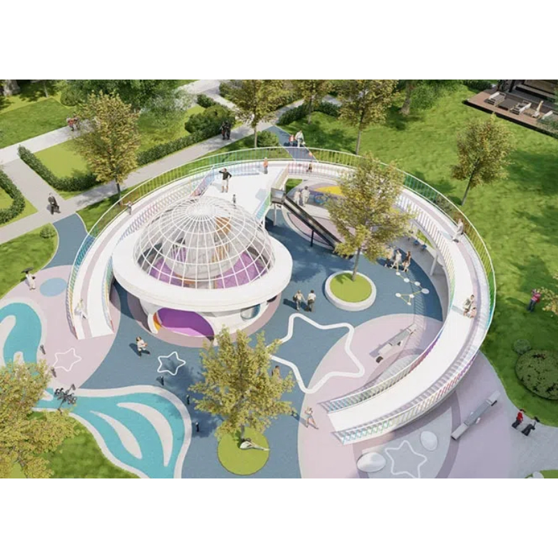 235 Flat children's gray jump number grid game Straight through stainless steel pipe slide