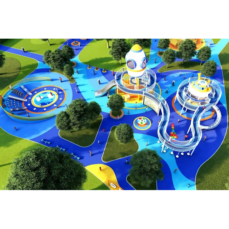 265 Flat valley shape climbing park High-rise outdoor spiral pipe slide