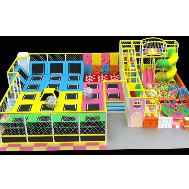 199 flat children's indoor Macaron color maze three-layer colored spiral tube slide