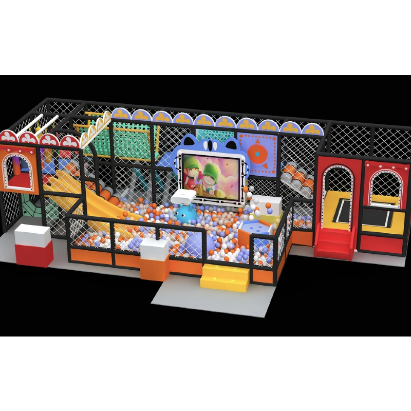 50 Flat Indoor double yellow plastic slide purple frog shape projection