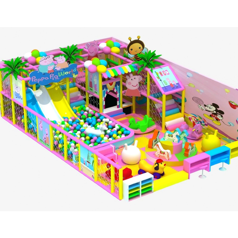 50 Flat Indoor color multi-person slide indoor Page theme custom two-floor maze