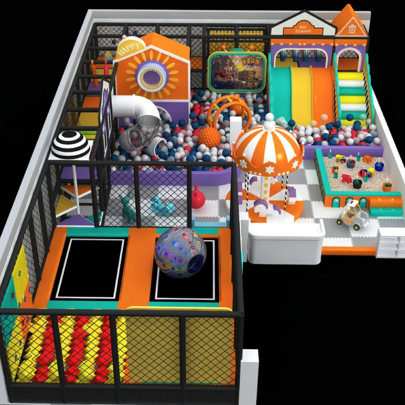 100 Flat Indoor yellow-green TV model projection Macaron color children's maze